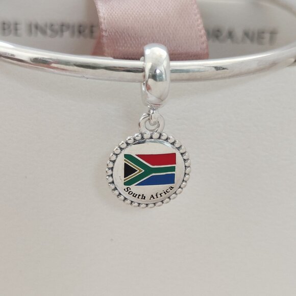 Pandora South Africa Flag Dangle Charm with box - Picture 1 of 7